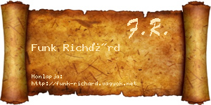Funk Richárd névjegykártya